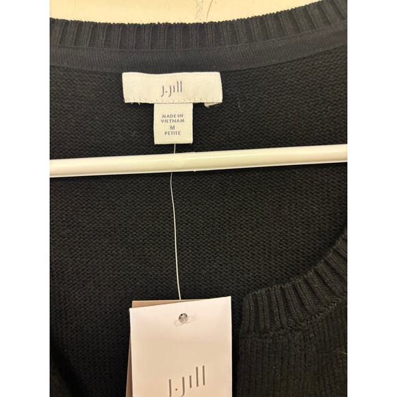 J. Jill Button Down Cotton Blend Black Cardigan Medium Petite NWt - Picture 3 of 4